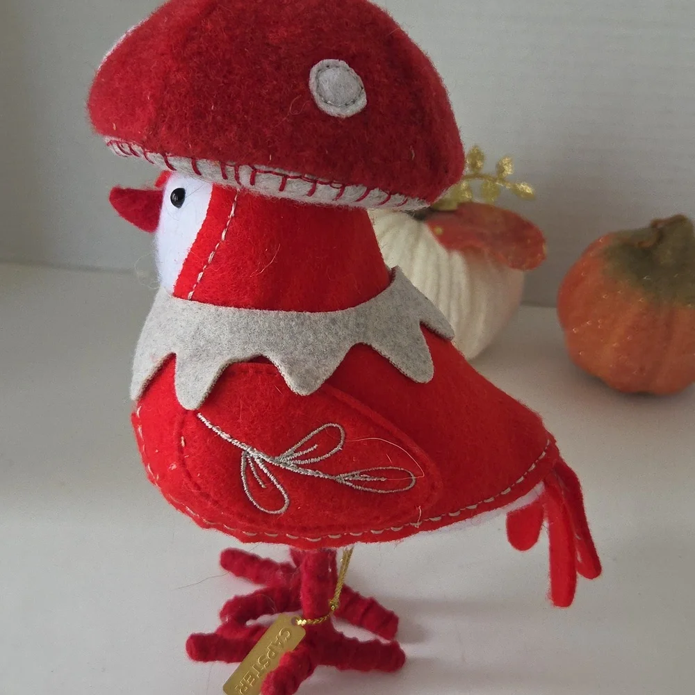Target Christmas 2024 Capster Featherly Friends Felt Mushroom Head Bird Decor